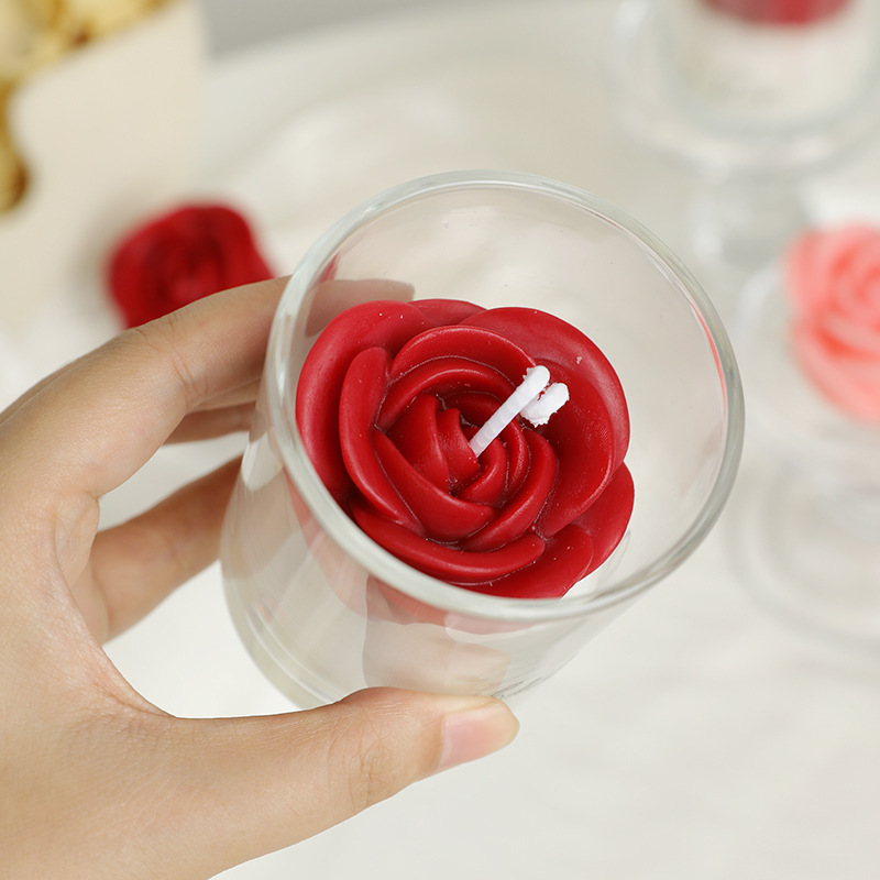 リラックスグッズ 薔薇の煌めきアロマキャンドル