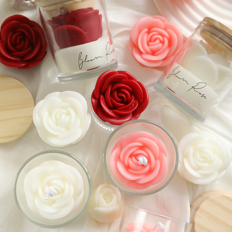 リラックスグッズ 薔薇の煌めきアロマキャンドル