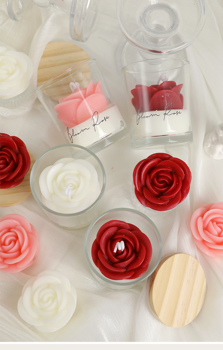リラックスグッズ 薔薇の煌めきアロマキャンドル