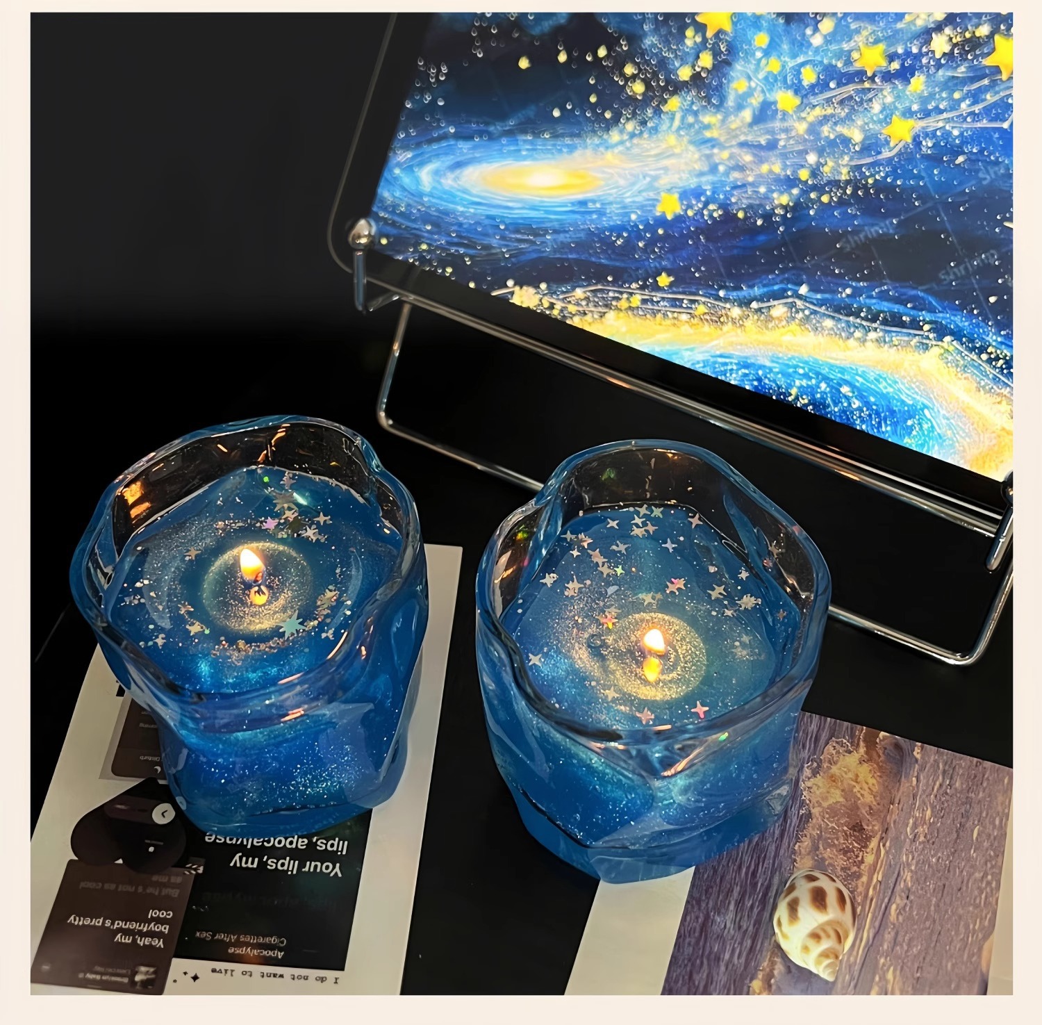 リラックスグッズ 星空の輝きアロマキャンドル