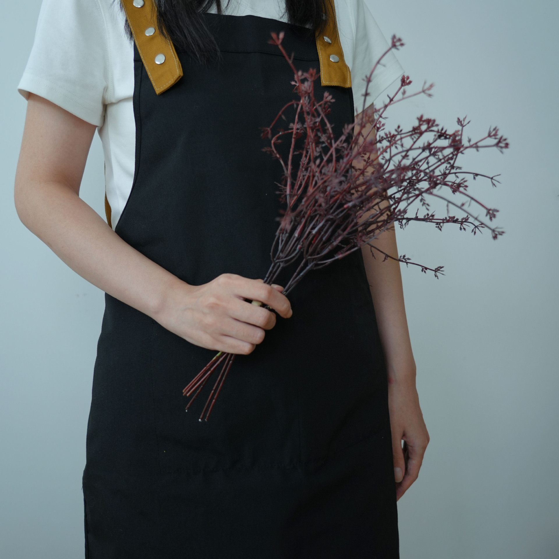 リラックスグッズ 枝物アレンジメント 白陶器の花器セット