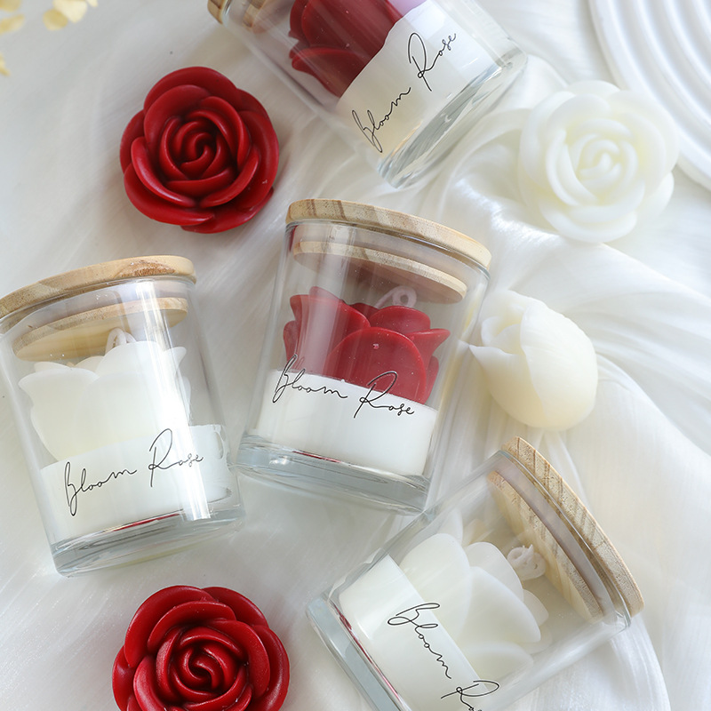 リラックスグッズ 薔薇の煌めきアロマキャンドル