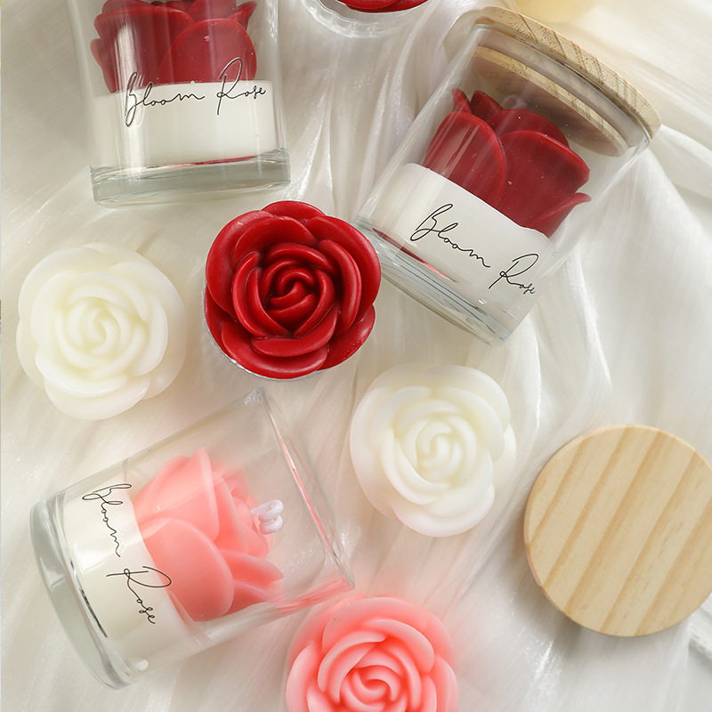 リラックスグッズ 薔薇の煌めきアロマキャンドル