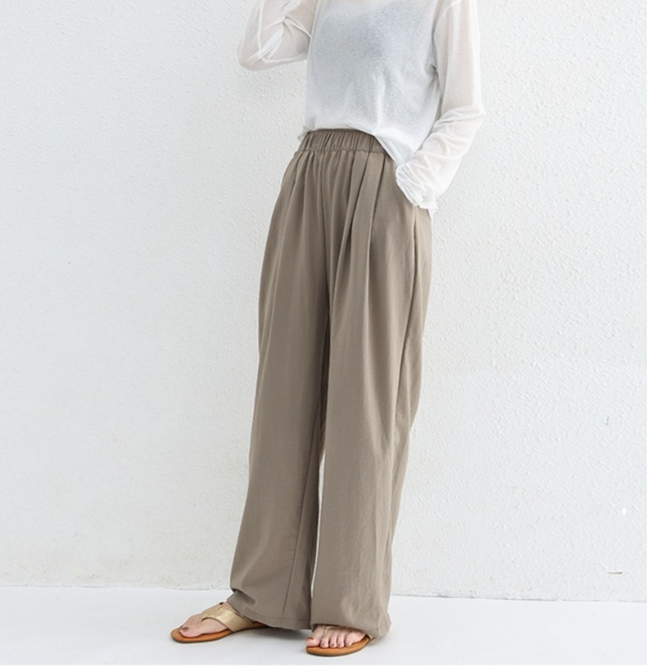 体型カバー 楽ちん快適ゆったりワイドパンツ