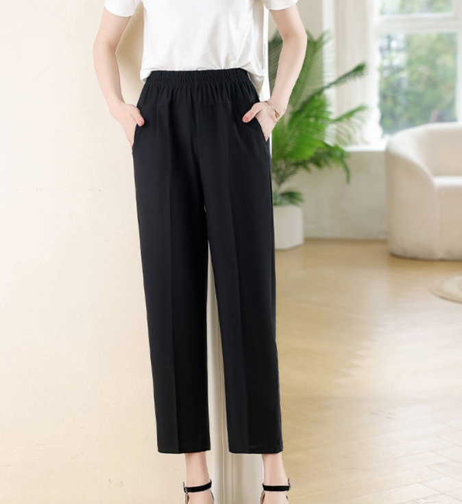 体型カバー ゆったり美脚ストレートパンツ