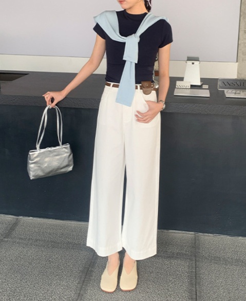 体型カバー ゆったりシルエット美脚チノパン
