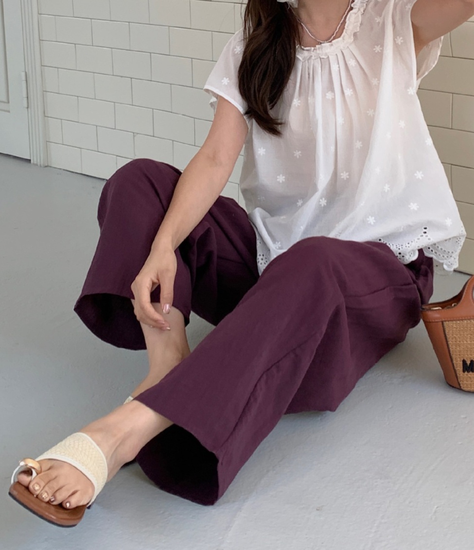 体型カバー ゆったり楽ちん美脚ワイドパンツ