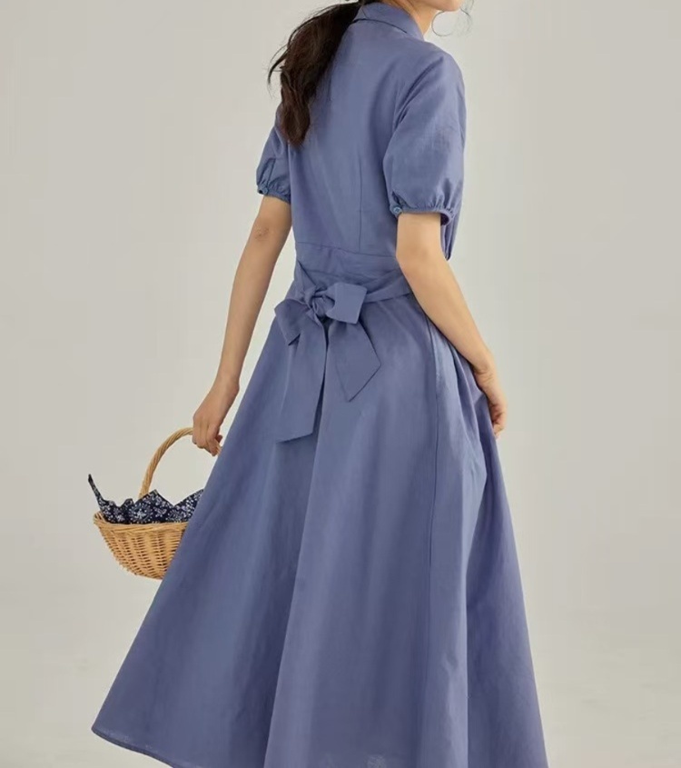 体型カバー ゆったりシルエットシャツワンピース