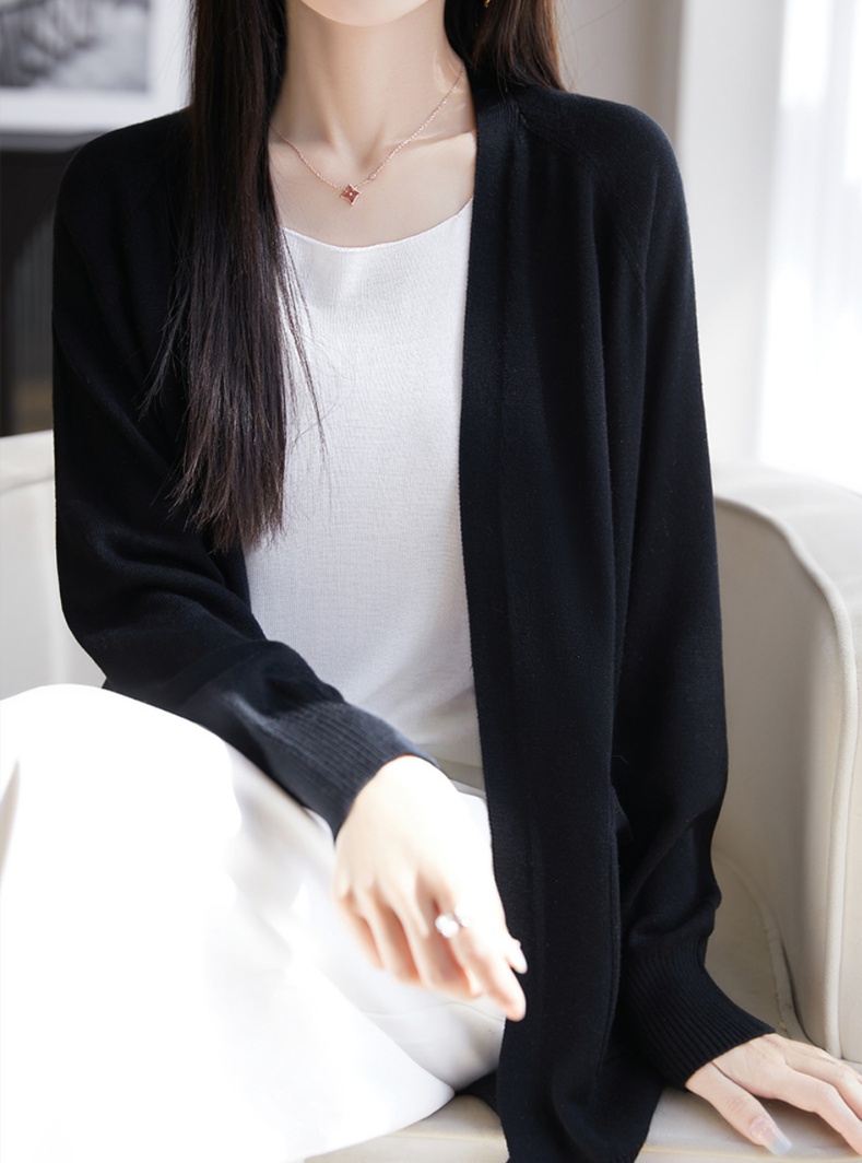 ゆったりシルエット 体型カバーロングカーディガン