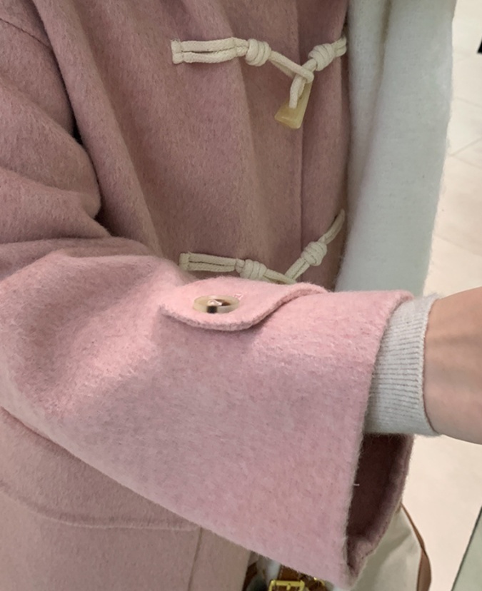 体型カバー すっきり見せ ダッフルコート