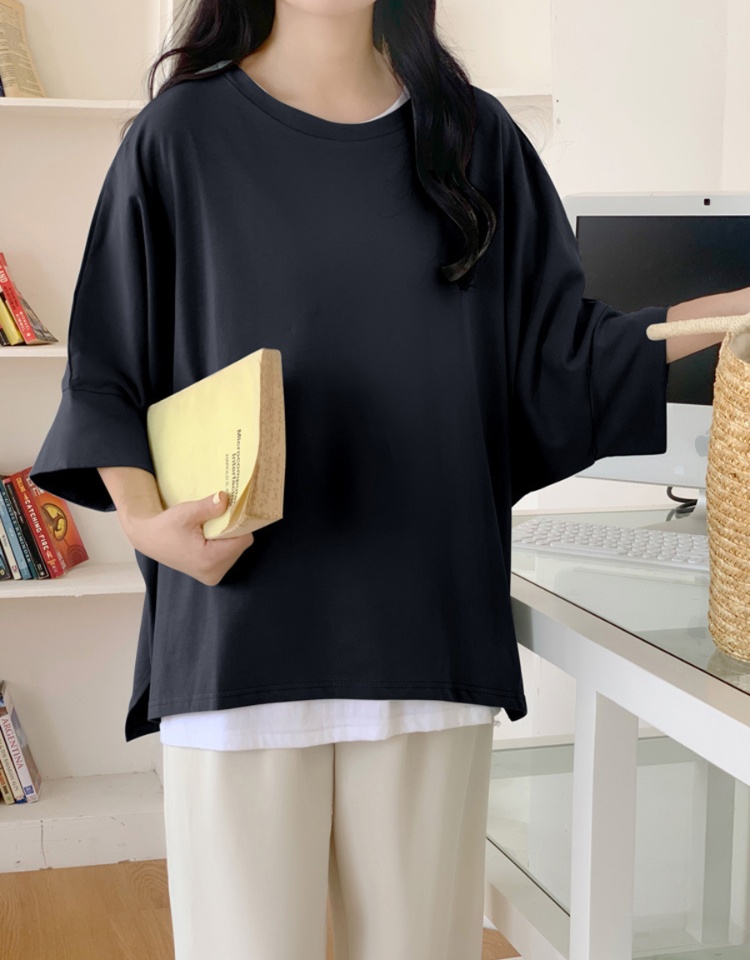 ゆったりドロップショルダー体型カバーブラウス