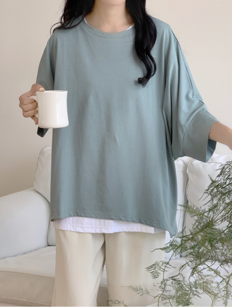 ゆったりドロップショルダー体型カバーブラウス