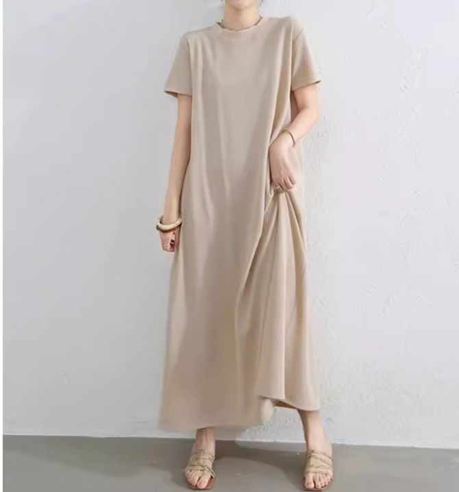 すっきりシルエット 体型カバーマキシワンピース