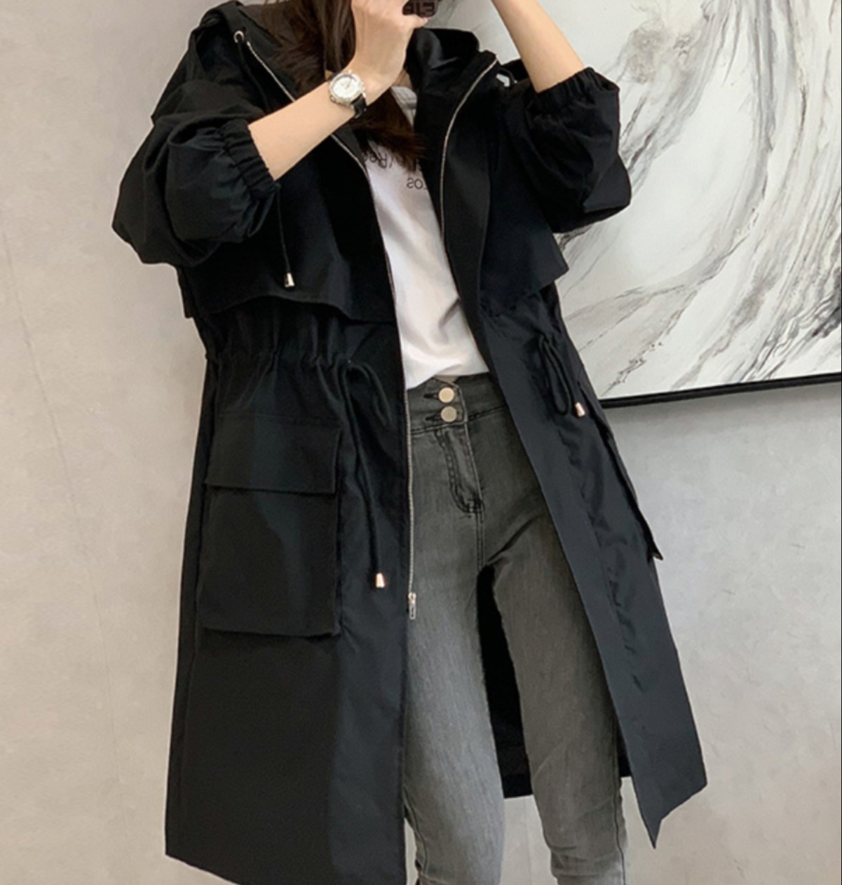 体型カバー ゆったりシルエット 美ライン 多機能ジャケット
