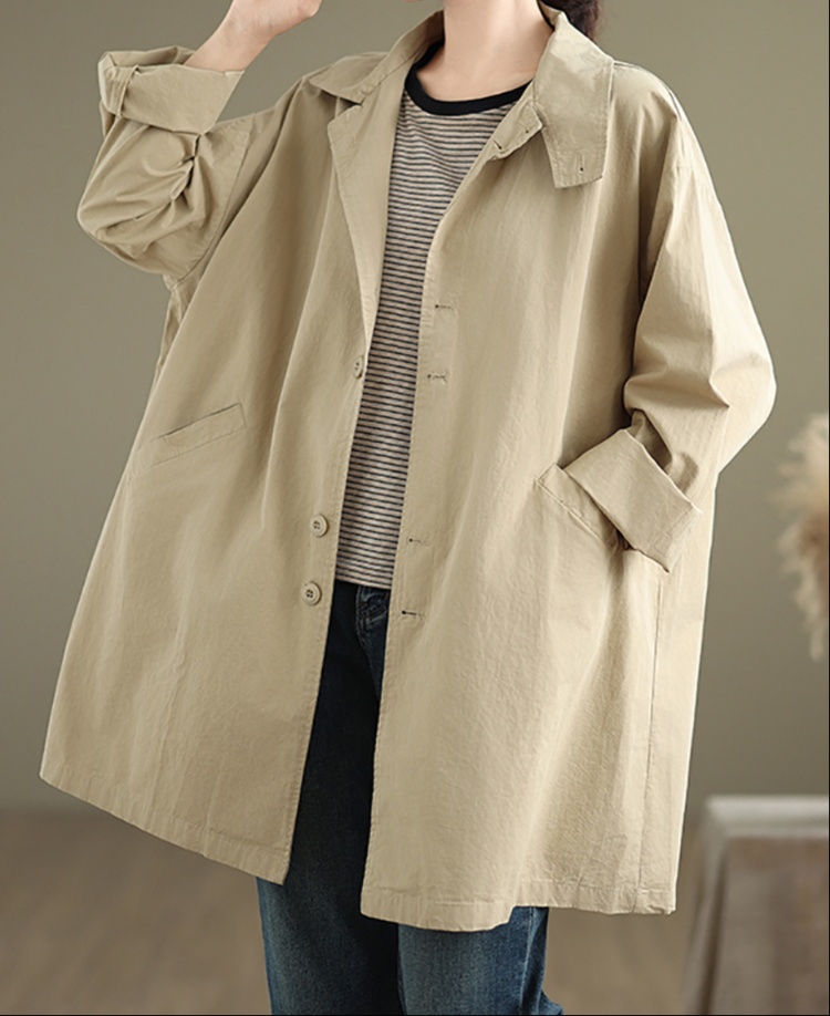 体型カバー ゆったりシルエット カジュアルコート
