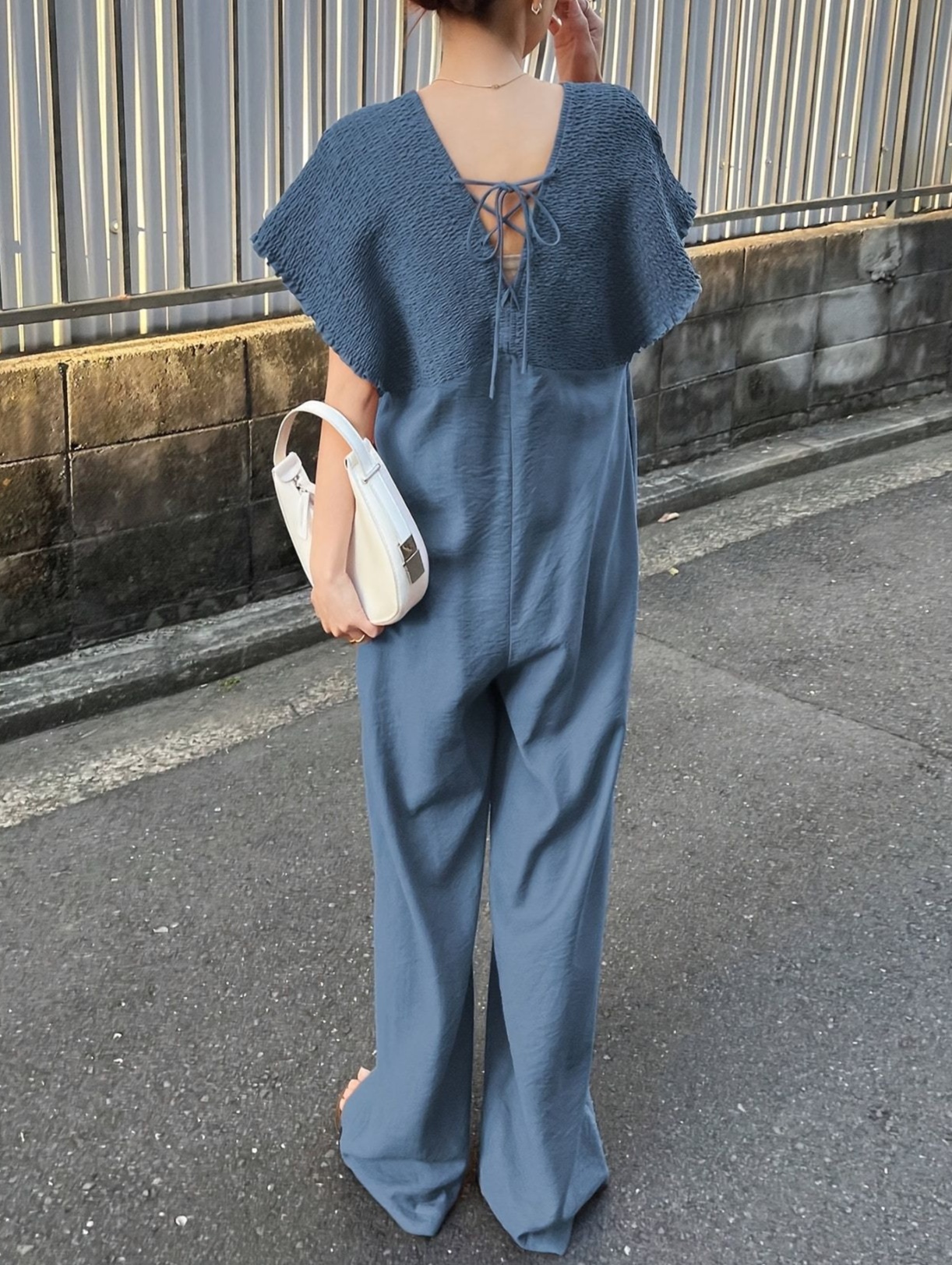 体型カバー 優美シルエット 大人のゆったりオールインワン
