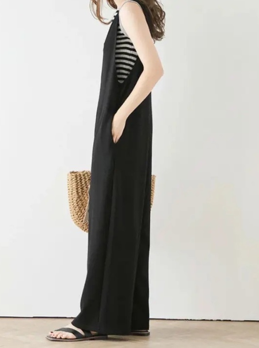 体型カバー ゆったりシルエットサロペット