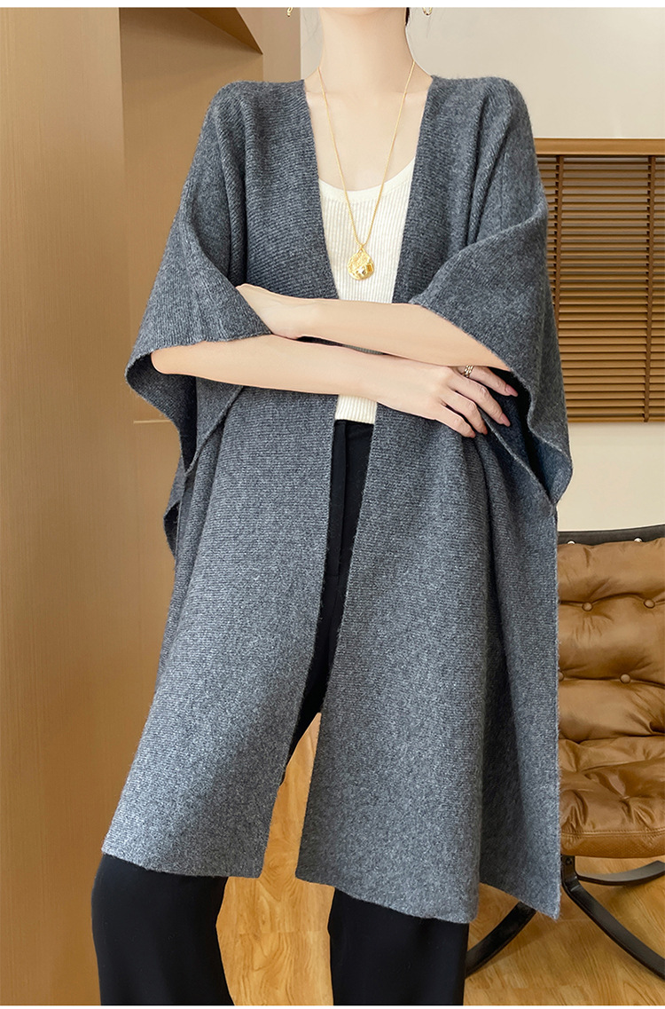 体型カバー ゆったりシルエット羽織りカーディガン