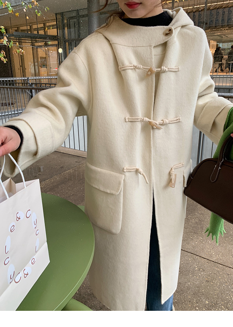 体型カバー すっきり見せ ダッフルコート