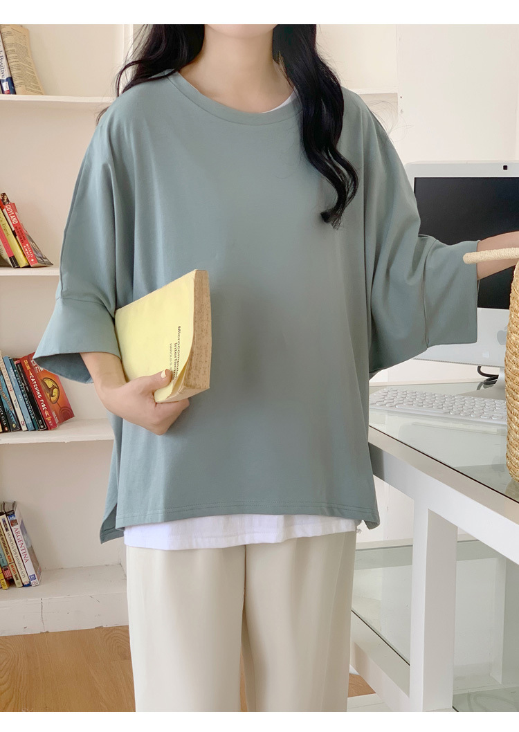 ゆったりドロップショルダー体型カバーブラウス