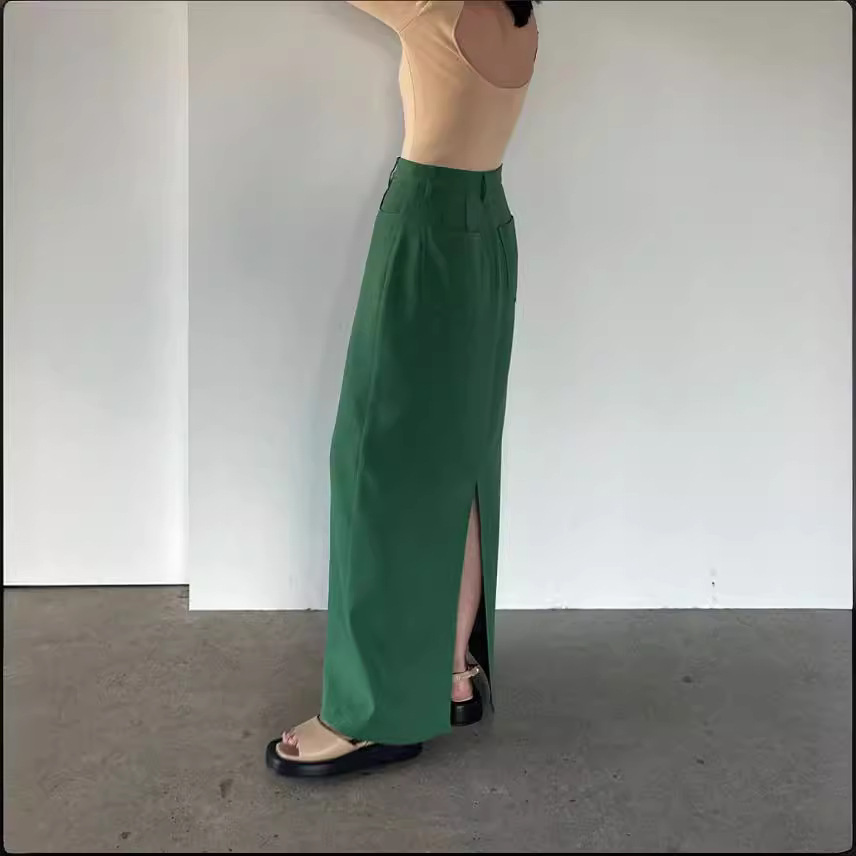 体型カバー すっきりシルエット マキシ丈スカートセット