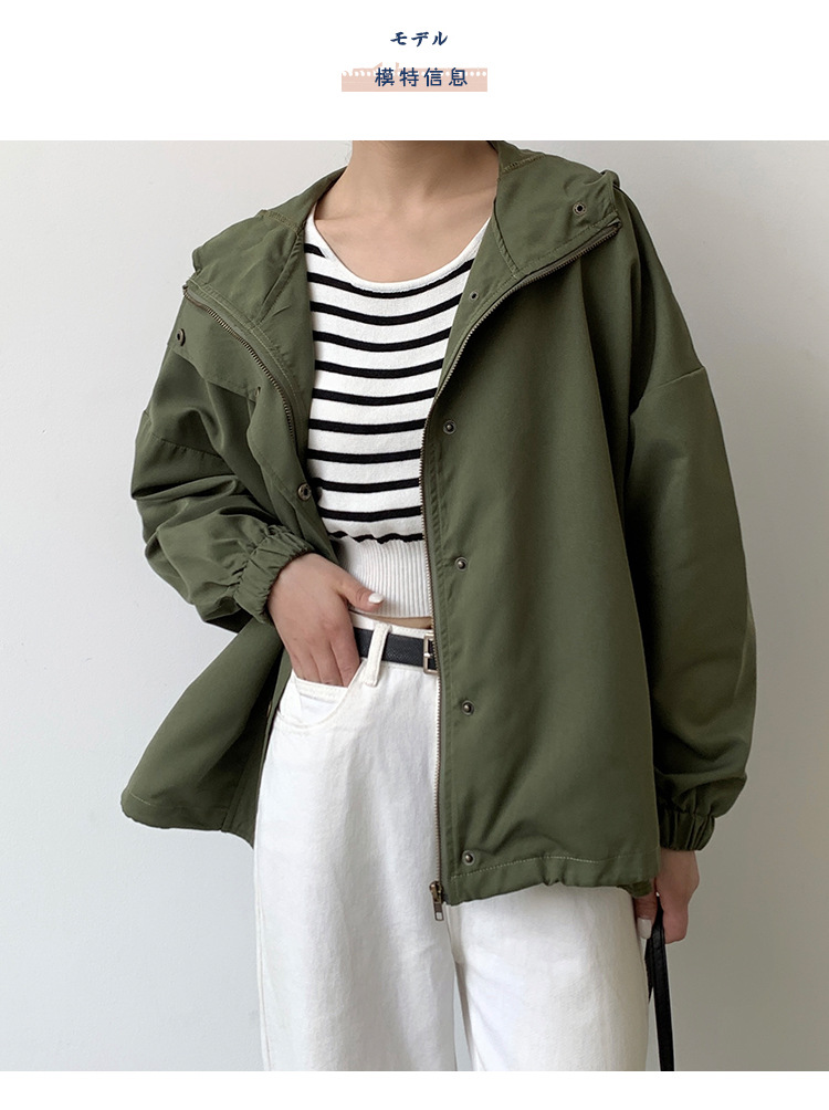 体型カバー ゆったりシルエットミリタリージャケット