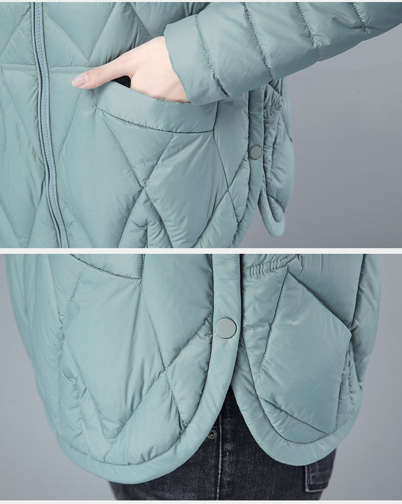 体型カバー ふんわり軽量キルティング中綿ジャケット