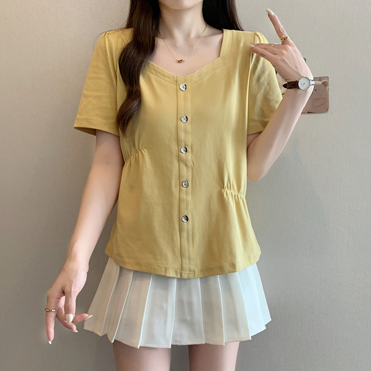 体型カバー シルエットすっきり前開きブラウス
