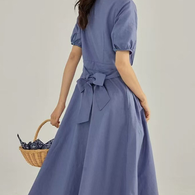 体型カバー ゆったりシルエットシャツワンピース