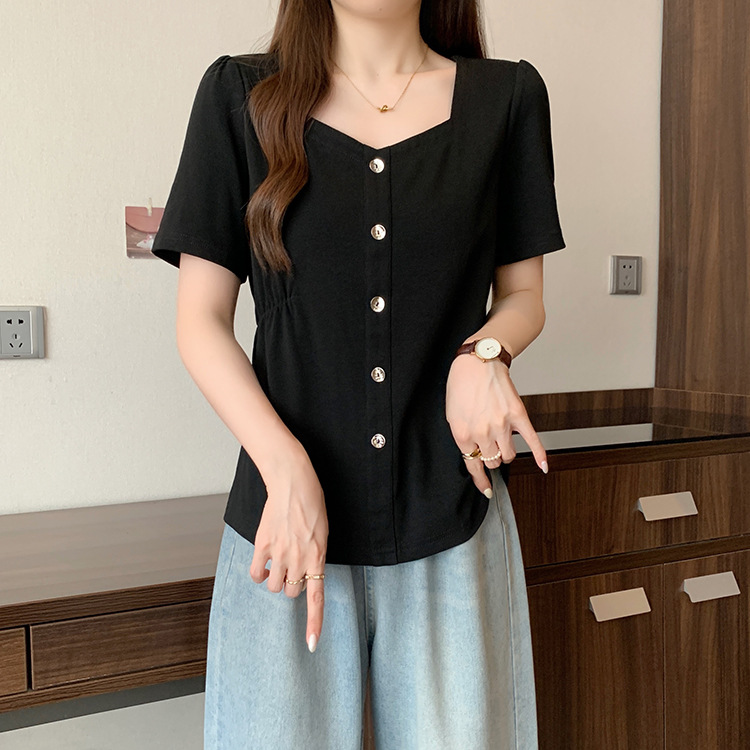 体型カバー シルエットすっきり前開きブラウス