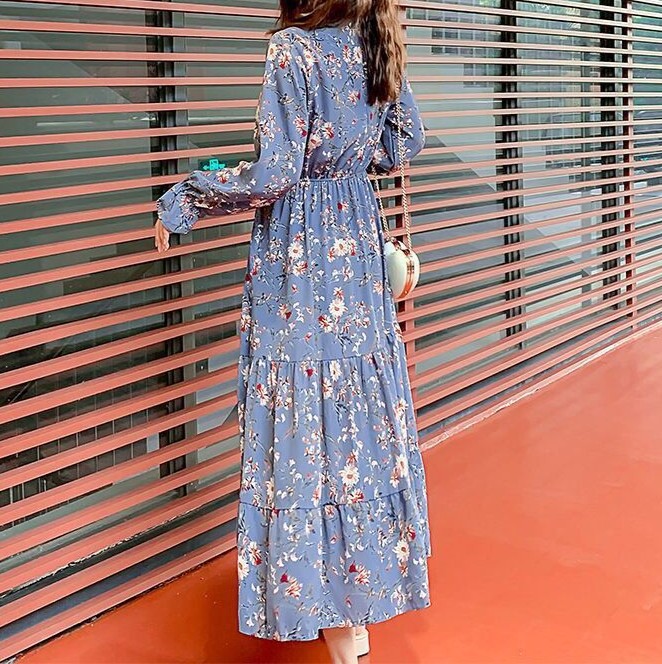 花柄ファッション 花咲くティアードシルエットワンピース
