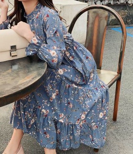 花柄ファッション 花咲くティアードシルエットワンピース