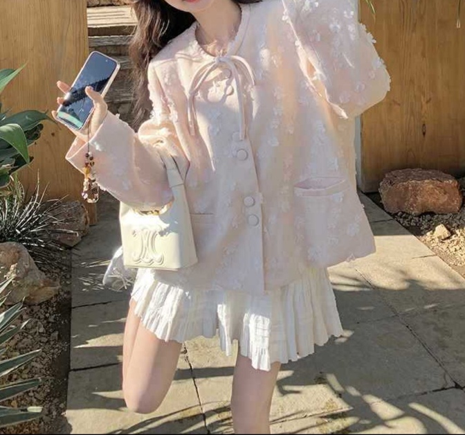花柄ファッション 花模様カーディガン