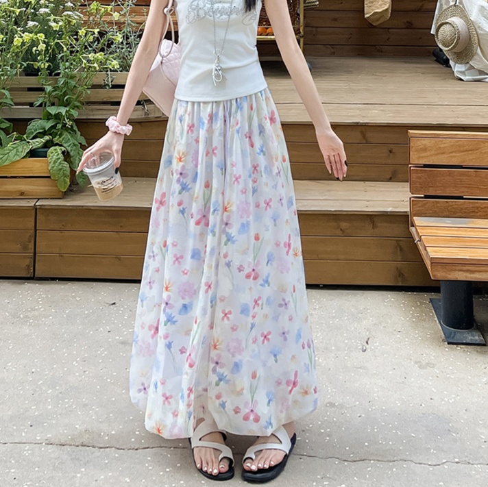 花柄ファッション 花柄フレアワイドパンツ