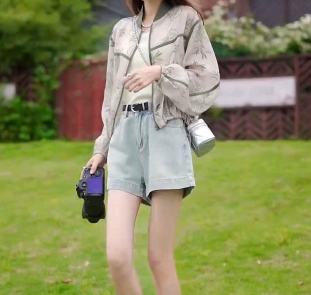 花柄ファッション 花柄シースルーブルゾン