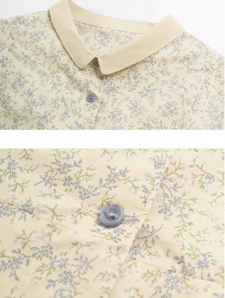 花柄ファッション 小花柄コットンブラウス