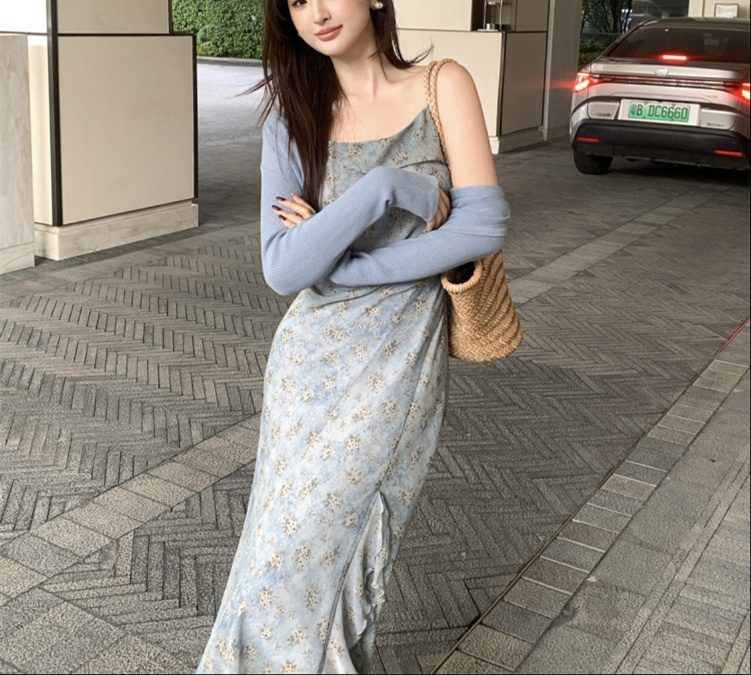 花柄ファッション 花柄キャミワンピース