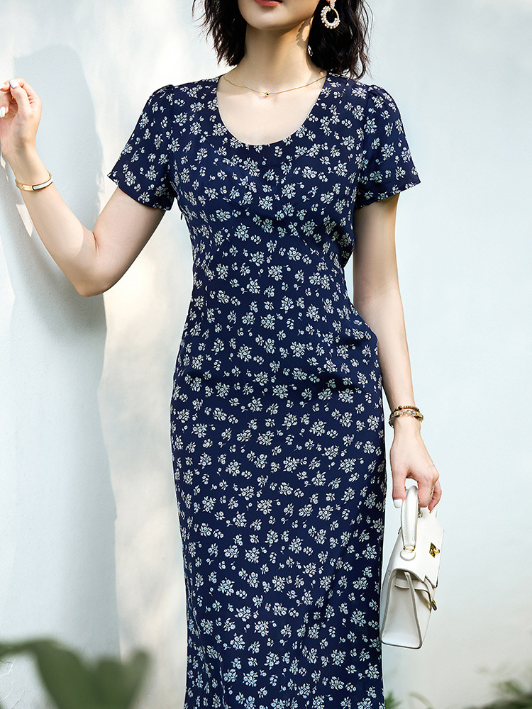 花柄ファッション 小花柄シフォンワンピース