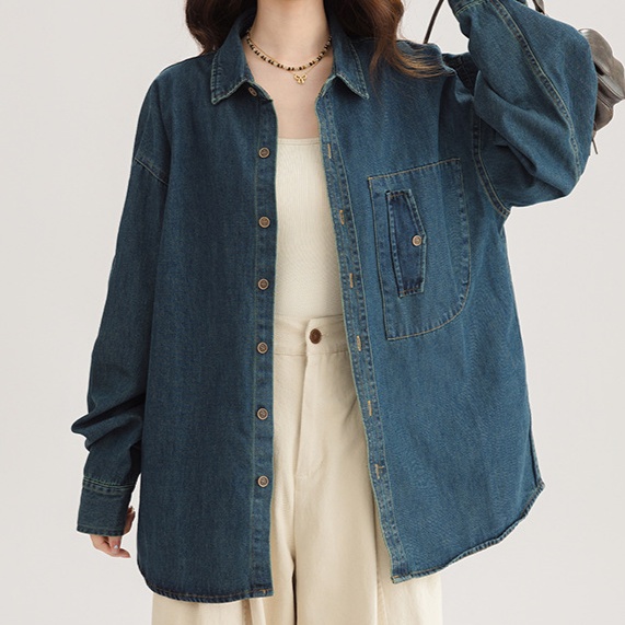 デニムファッション オーバーサイズデニムシャツジャケット