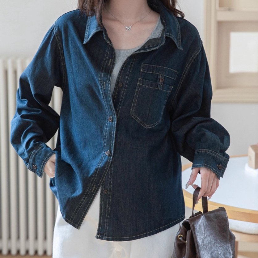 デニムファッション 洗練された大人の上質デニムシャツ
