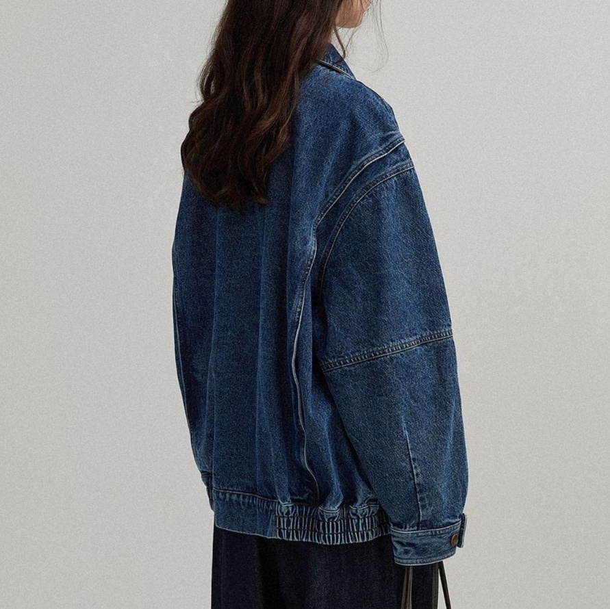 デニムファッション ゆったりシルエット デニム作業着風ジャケット