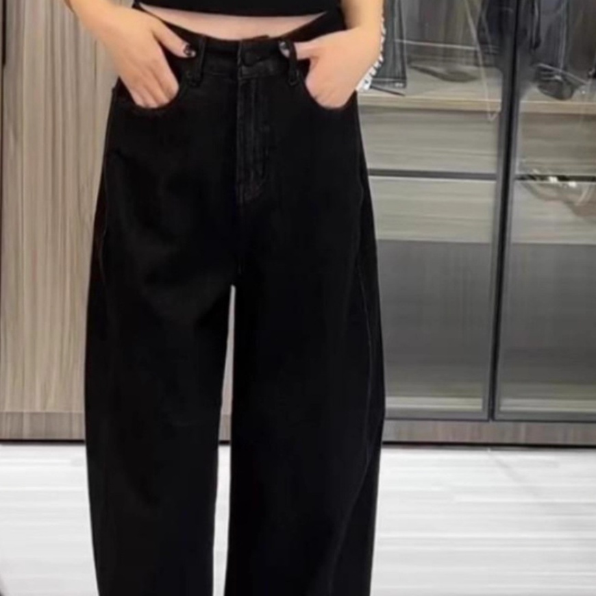 デニムファッション ゆったりワイドシルエットデニム