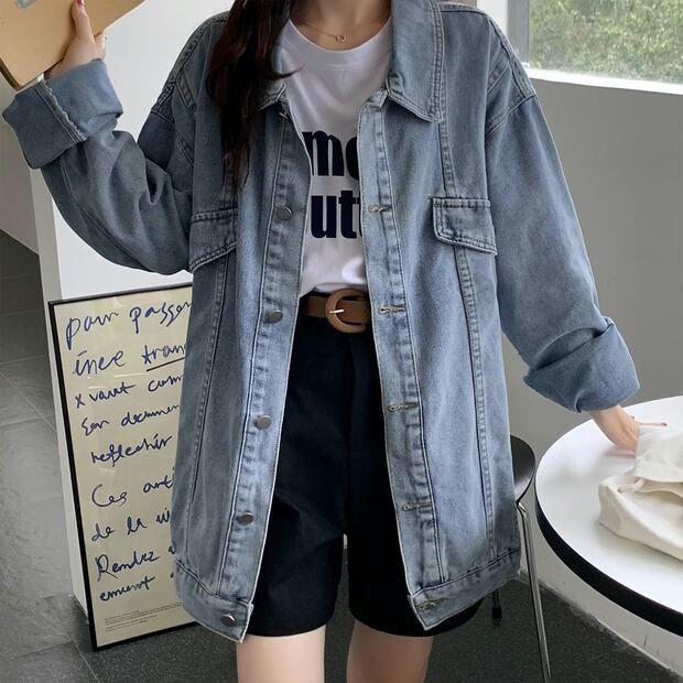 デニムファッション ゆったりオーバーサイズデニムジャケット