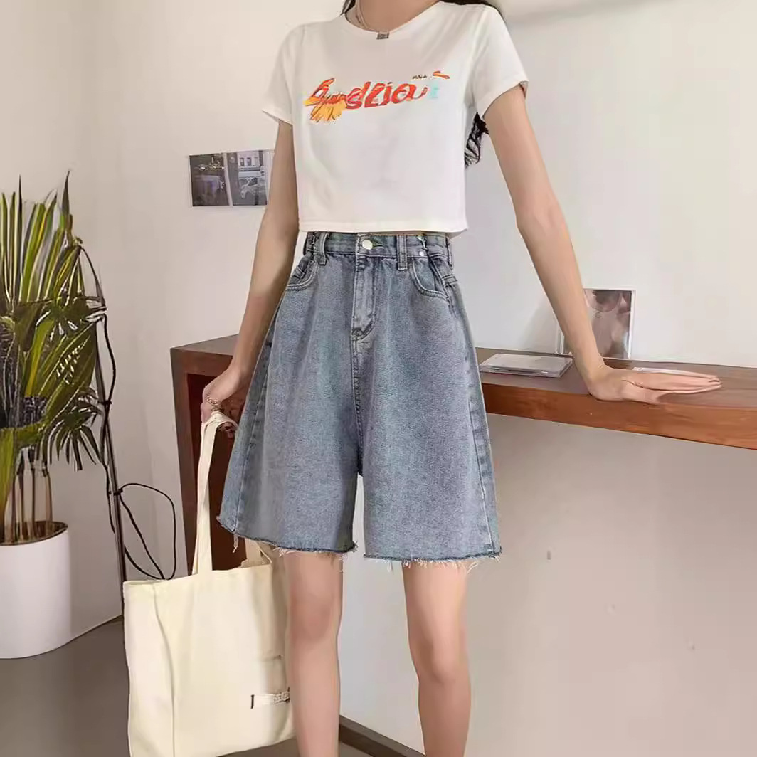デニムファッション ゆったりシルエット デニムバミューダ
