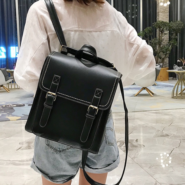 レザーファッション クラシック風リュック