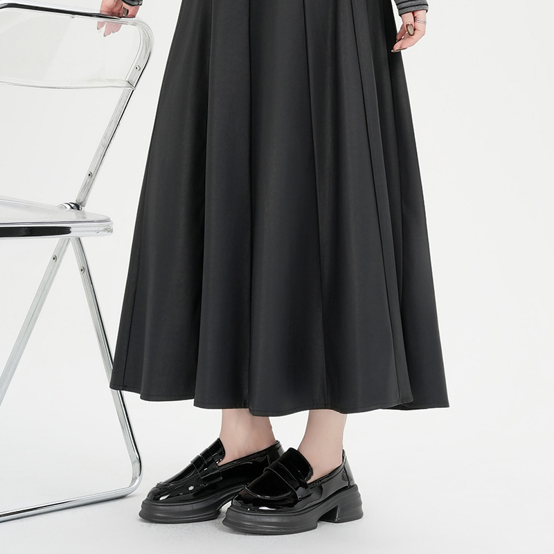 ロングスカート 上品シルエット ウエスト美人フレアスカート