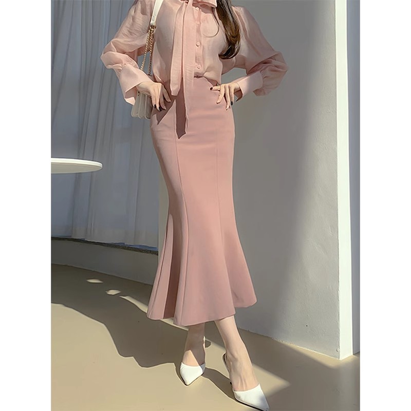 ロングスカート 優美なシルエット マーメイドスカート
