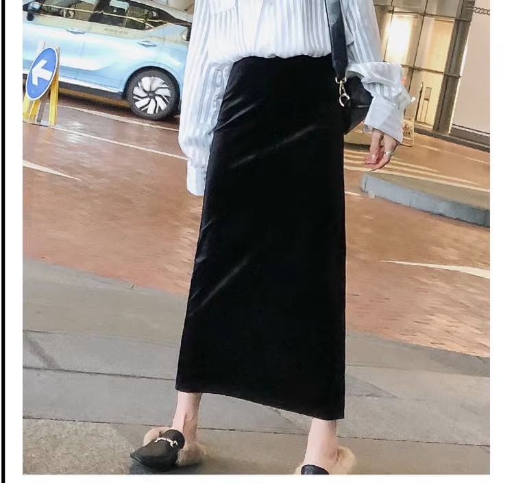 ロングスカート ストレートシルエット ロングタイトスカート