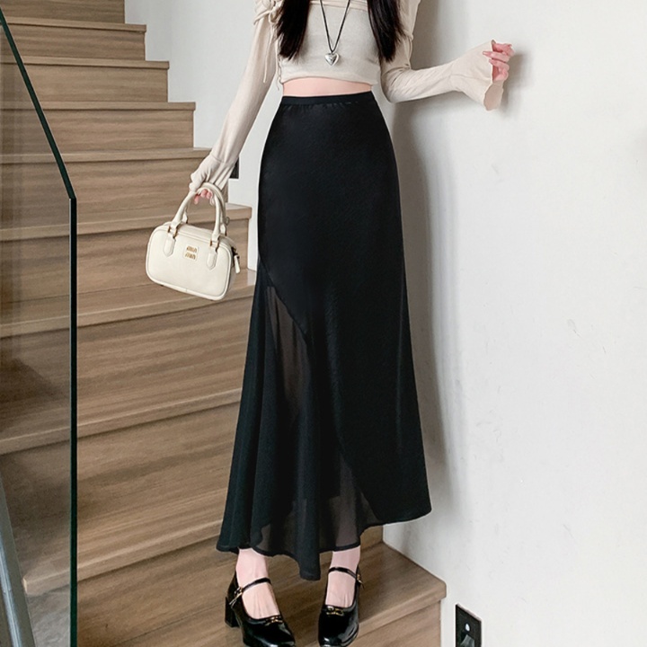 ロングスカート シフォンマーメイドスカート