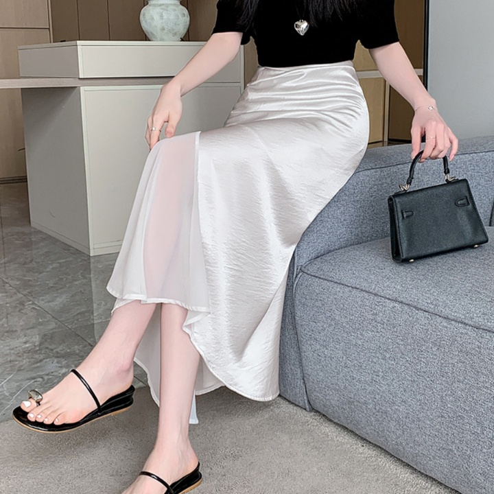 ロングスカート シフォンマーメイドスカート
